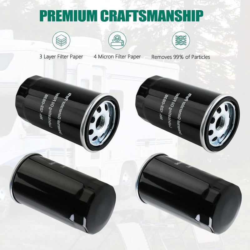 PACEWALKER 4PCS 122-0836 Oil Filter Fit for Onan RV QG Generators 5500 7000 Series HGJAA HGJAB HGJAC Replaces OE 01220836 B7238 LF16165 - Image 3